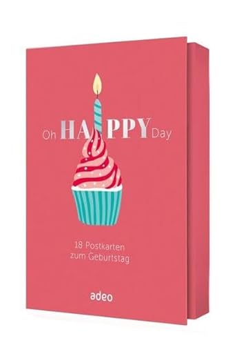 Oh Happy Day - Postkartenset: 18 Postkarten zum Geburtstag von adeo Verlag